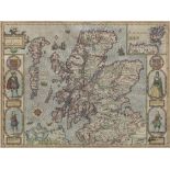 SCOTLAND SPEED (JOHN) The Kingdome of Scotland, English text to verso, 390 x 510mm, John Sudbury ...