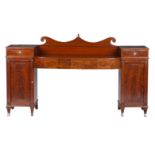 A mid 19th century mahogany sideboard