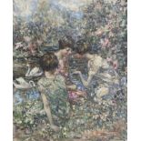 Edward Atkinson Hornel (British, 1864-1933) The Butterfly 61.5 x 51 cm. (24 3/16 x 20 1/16 in.)