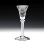 A Jacobite wine glass Circa 1760