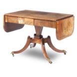 A George IV mahogany and crossbanded sofa table