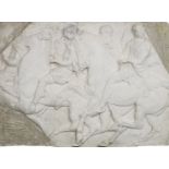 A PLASTER CAST OF AN 'ELGIN MARBLES' PANEL