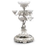 A Victorian electroplated table centre piece (2)