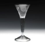 A Jacobite Wine Glass Circa 1750