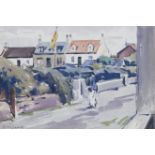 Francis Campbell Boileau Cadell RSA RSW (British, 1883-1937) Village street 17 x 24.7 cm. (6 11/1...