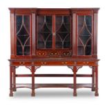 An Edwardian mahogany bookcase cabinet