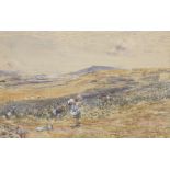 William McTaggart RSA RSW (British, 1835-1910) Bean Field at Cambletown 34.5 x 52 cm. (13 9/16 x ...
