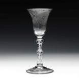 A Jacobite wine glass Circa 1760