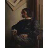 Jack Vettriano OBE Hon LLD (British, born 1951) Self portrait 50.8 x 40.7 cm. (20 x 16 in.) (pain...