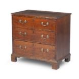 A George III oak chest of drawers