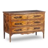 A North Italian Walnut and Parquetry CommodeEarly 19th century