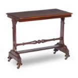A late 19th century mahogany side table