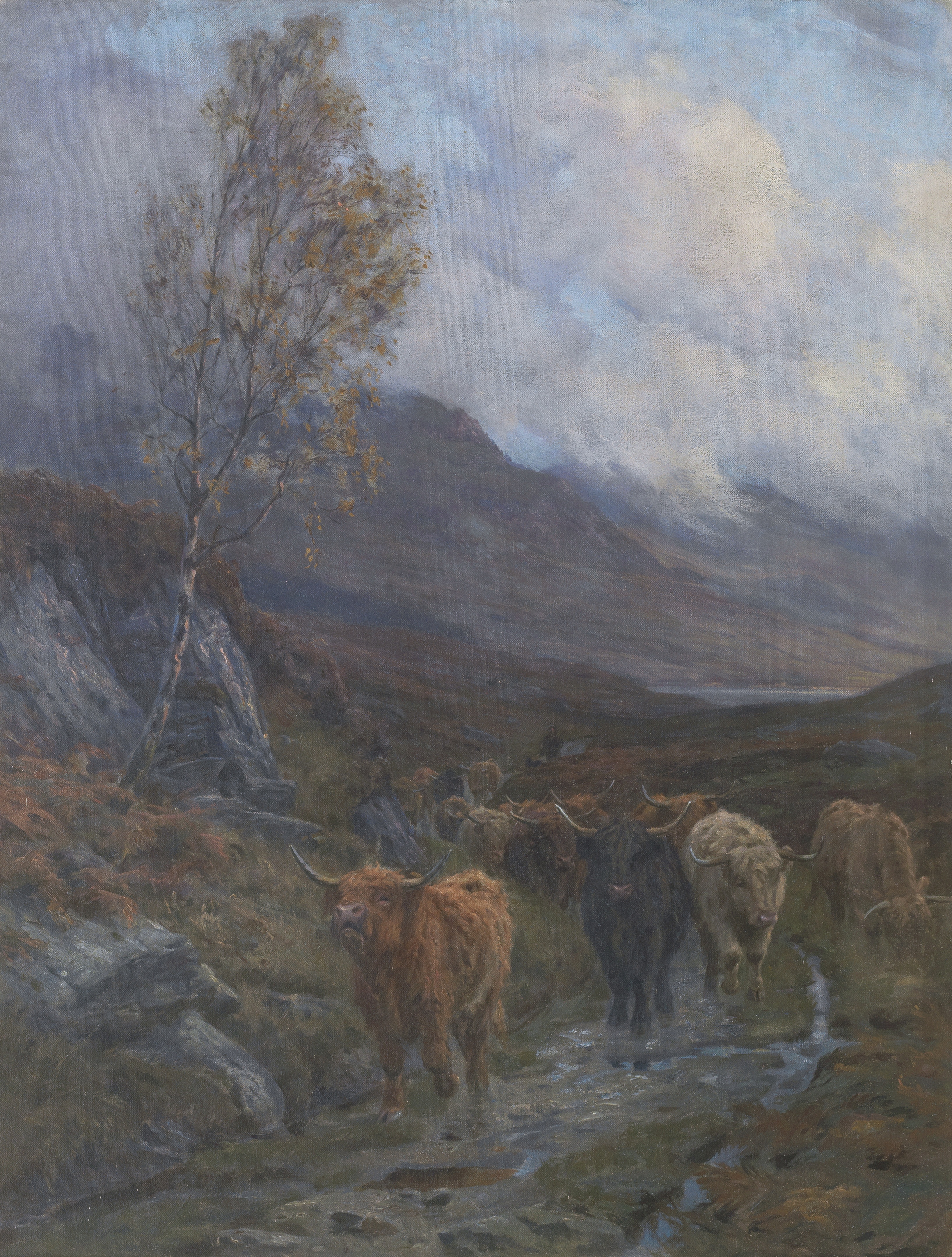Charles Edward Stewart (Scottish, active 1887-1938) After the Rain 112 x 87 cm. (44 1/8 x 34 1/4 ...