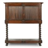 Of Sir Walter Scott interest: A 19th century oak bookcase cabinet
