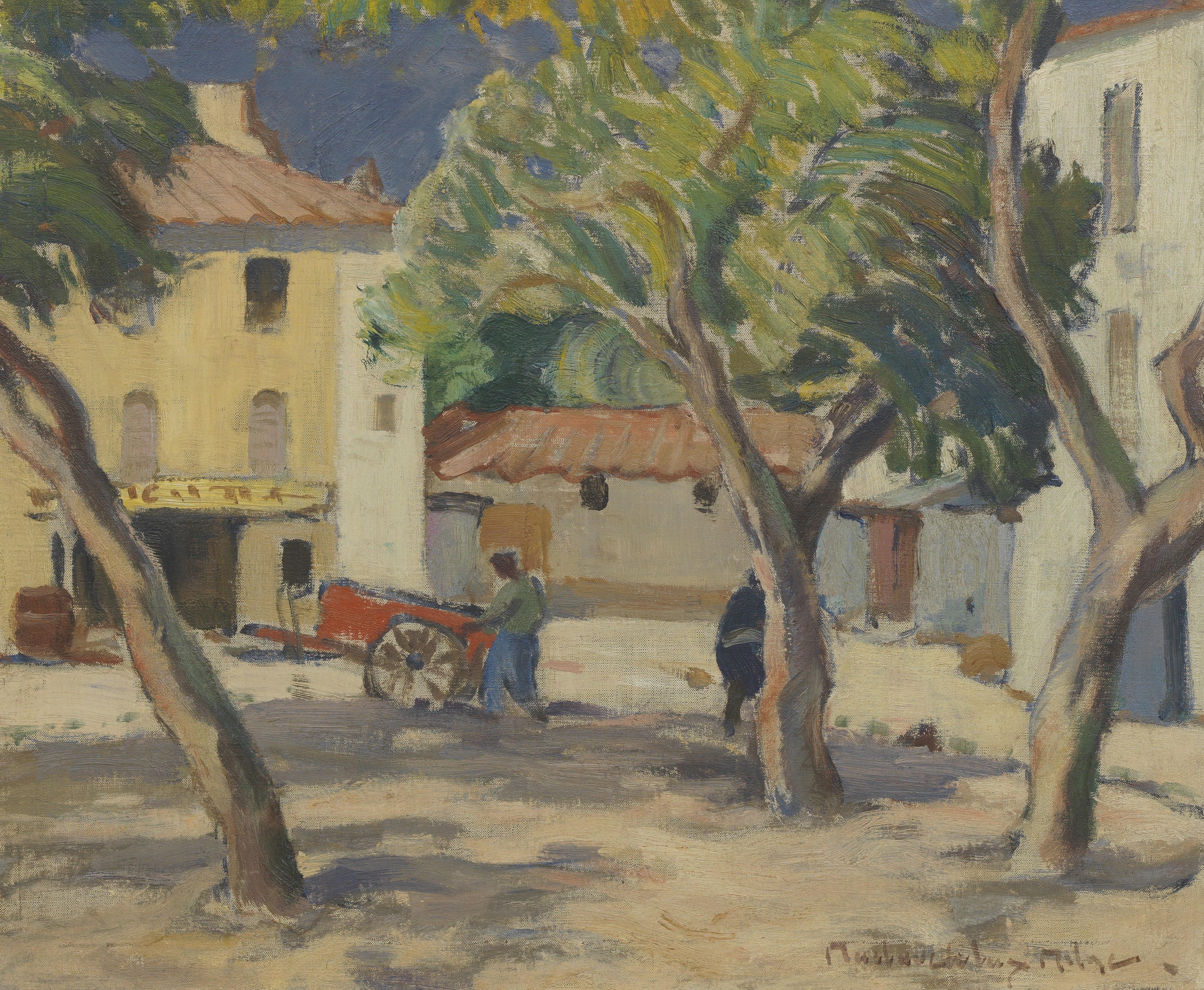 John Maclauchlan Milne RSA (British, 1886-1957) In Provence 51 x 61 cm. (20 1/16 x 24 in.)