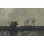 William Alfred Gibson (British, 1866-1931) River scene, evening