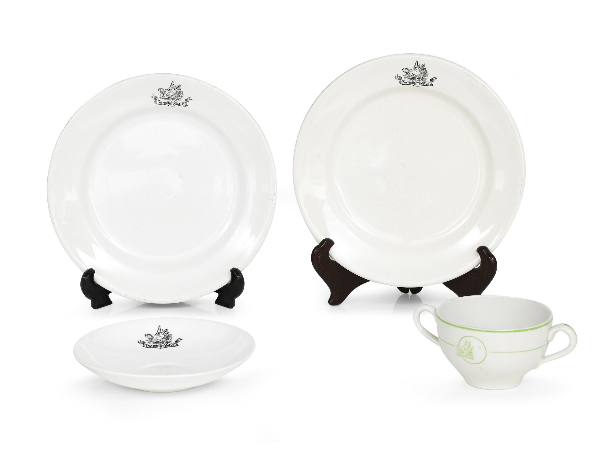 Of Taymouth Castle Interest: A collection of commercial dinner wares 20th century