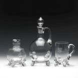 A claret jug from John Ford's Holyrood Glassworks Circa 1875