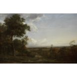 Patrick Nasmyth (British, 1787-1831) Landscape with figures resting 55 x 85 cm. (21 5/8 x 33 7/16...