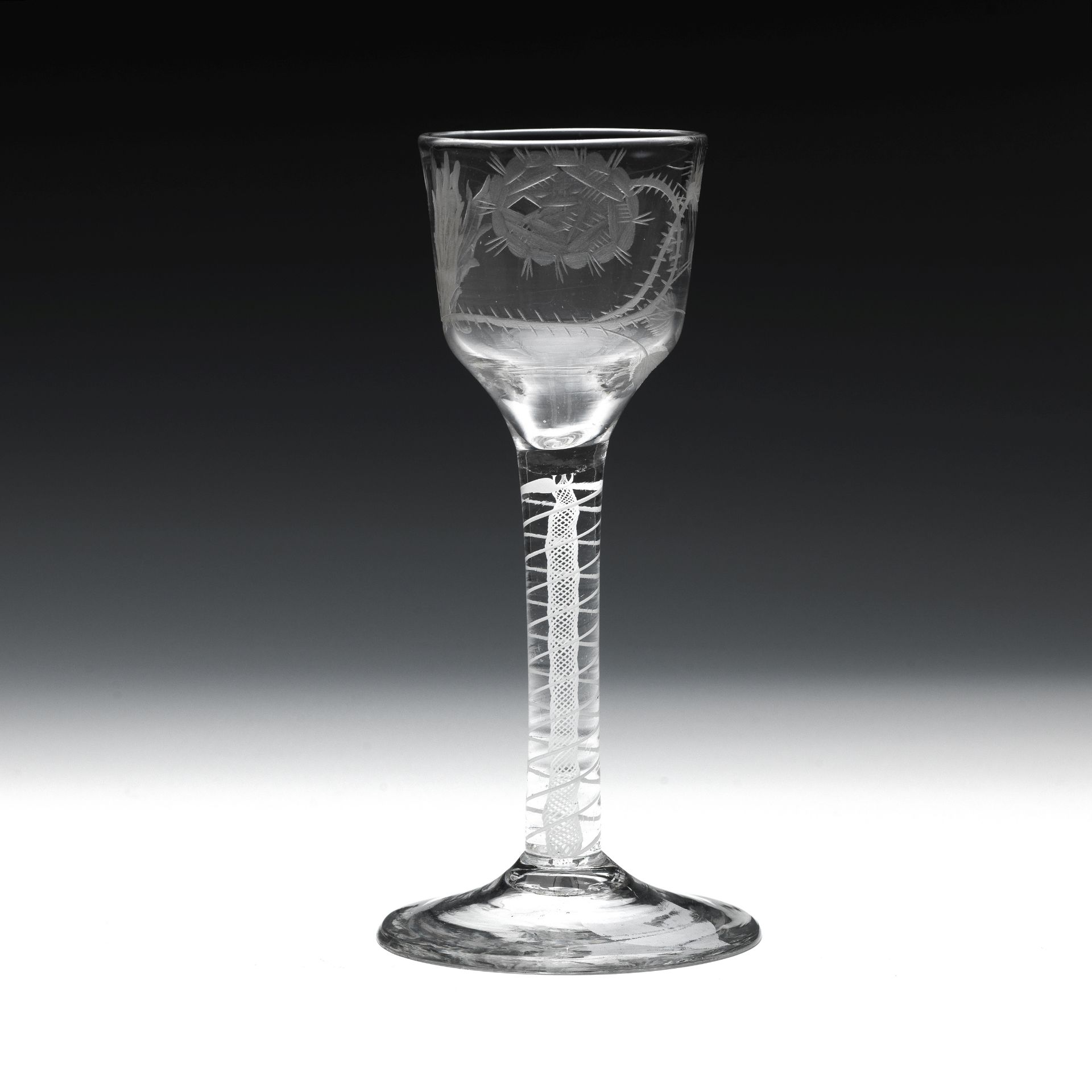 A Jacobite wine glass Circa 1760