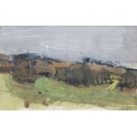 Joan Eardley RSA (British, 1921-1963) Cornfield, Catterline 33 x 53 cm. (13 x 20 7/8 in.) (Painte...