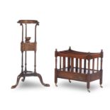 A George III style Mahogany Canterbury, (2)