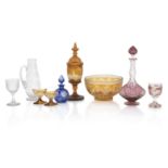 A Collection of Bohemian and English Glass 19th century