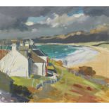 John Cunningham RGI DLitt (British, 1926-1998) Kiloran Shore, Colonsay 50.8 x 55.9 cm. (20 x 22 in.)