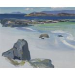 Penelope Beaton, ARSA RSW (British, 1886-1963) Rocks and Receding Tide, Iona 37 x 44 cm. (14 9/16...