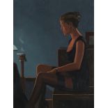 Jack Vettriano OBE Hon LLD (British, born 1951) Queen of Diamonds 30.5 x 25.4 cm. (12 x 10 in.) (...