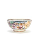 A FAMILLE ROSE EXPORT PUNCH BOWL 18th century