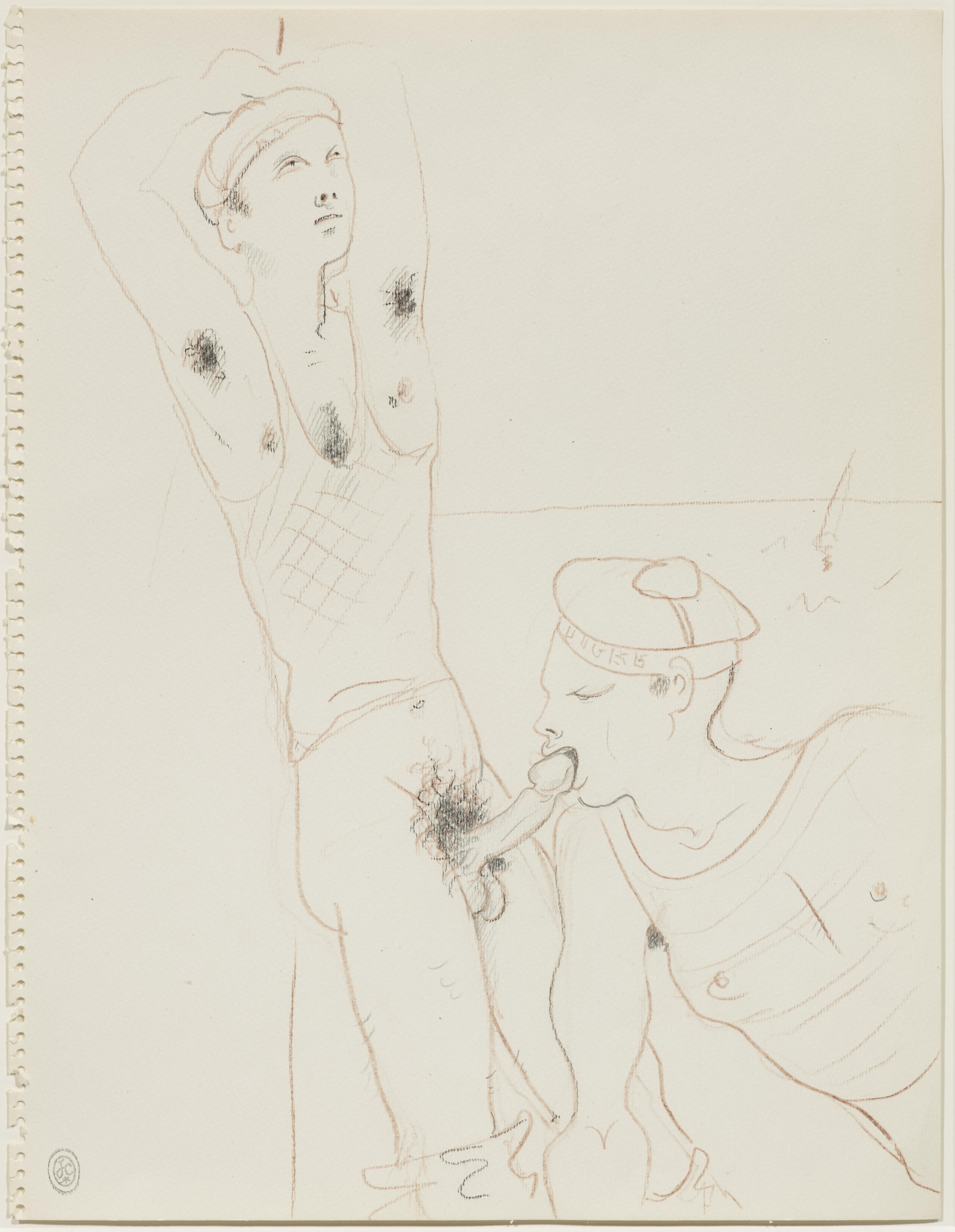 JEAN COCTEAU (1889-1963) Erotique - deux matelots (Execut&#233; vers 1947/1950 with the ate...