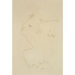 JEAN COCTEAU (1889-1963) Profil &#224; l'&#233;toile ( signed, dated 1941 and dedicated Sou...