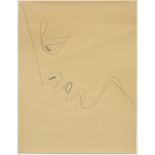 JEAN COCTEAU (1889-1963) Grand profil (Ex&#233;cut&#233; vers 1956 with the atelier stamp pen...