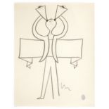 JEAN COCTEAU (1889-1963) Monsieur Cin&#233;ma (Ex&#233;cut&#233; vers 1956 with the atelier sta...