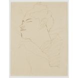 JEAN COCTEAU (1889-1963) Portrait de Jean Desbordes endormi,1929 (India ink on paper)