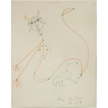 JEAN COCTEAU (1889-1963) Sphinx badin ( signed and dated 1957 pencil and pastel on paper)