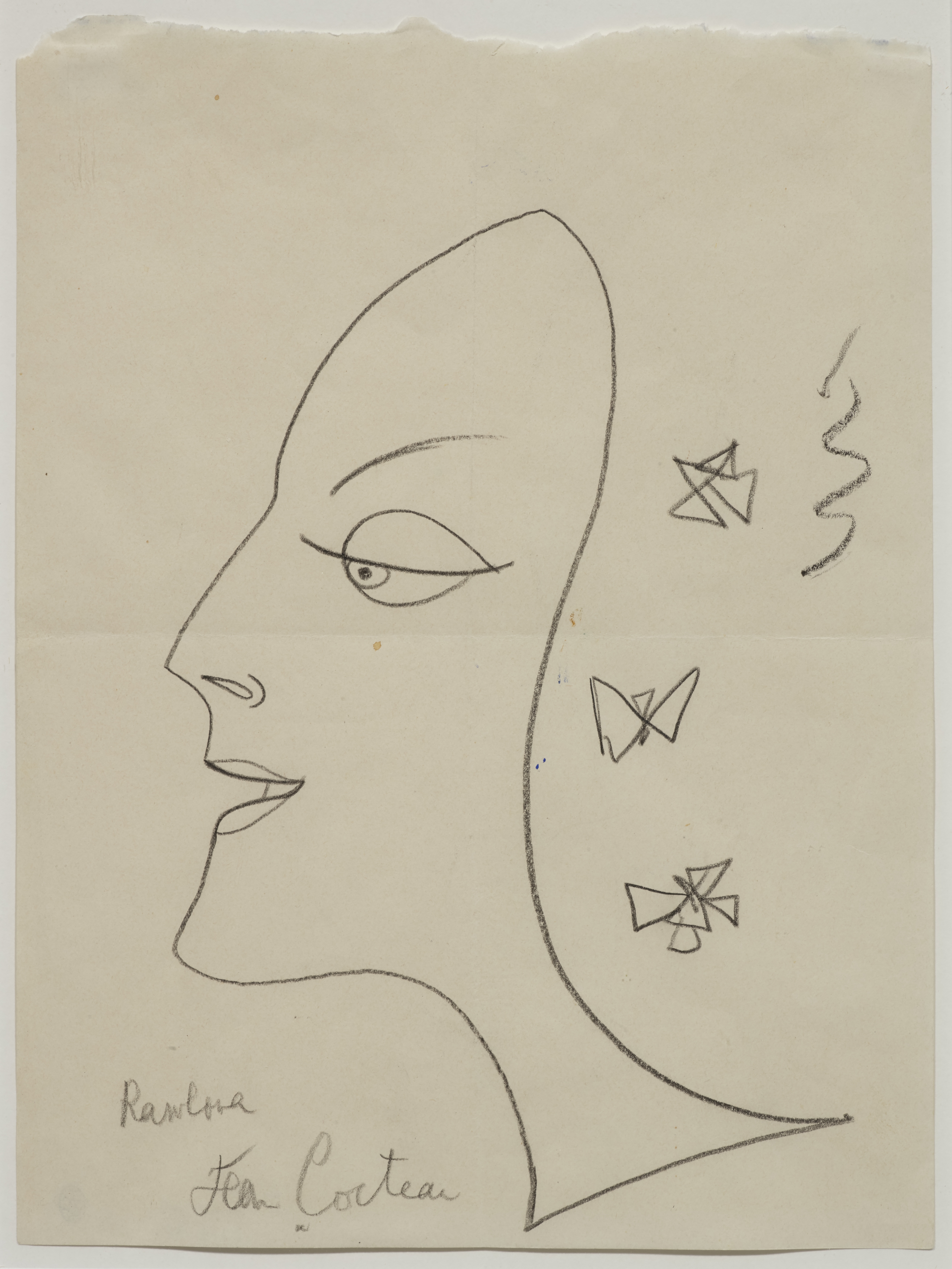 JEAN COCTEAU (1889-1963) Anna Pavlova (Ex&#233;cut&#233; vers 1956 signed and titled graphite o...