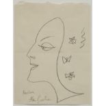 JEAN COCTEAU (1889-1963) Anna Pavlova (Ex&#233;cut&#233; vers 1956 signed and titled graphite o...