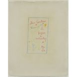 JEAN COCTEAU (1889-1963) Le foyer des artistes - &#201;tude pour une mise en page de couverture p...