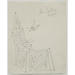 JEAN COCTEAU (1889-1963) Profil aux points (Ex&#233;cut&#233; en 1958 signed, titled and dated 1...