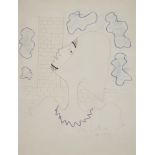 JEAN COCTEAU (1889-1963) M&#233;di&#233;val - Chevalier a la tour (signed and dated 1959 co...