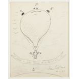 JEAN COCTEAU (1889-1963) Un ballon en plein ciel (Ex&#233;cut&#233; en 1955 signed, dated 1955 a...