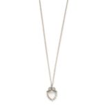 ROCK CRYSTAL, DIAMOND AND SEED PEARL PENDANT/NECKLACE