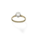 DIAMOND SINGLE-STONE RING,