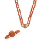 CORAL NECKLACE AND BRACELET (2)