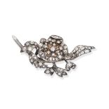 DIAMOND FLORAL SPRAY BROOCH,