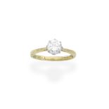 DIAMOND SINGLE-STONE RING,