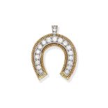 KUTCHINSKY: DIAMOND-SET HORSESHOE PENDANT