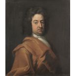 English School, 18th Century Portrait of a gentleman, bust-length, in a brown cloak